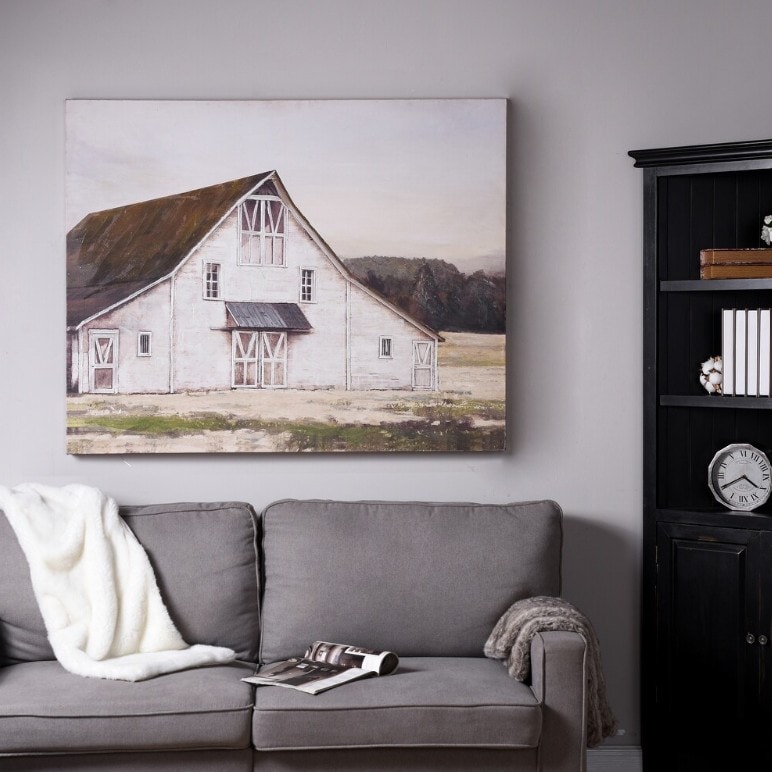 Old White Barn Canvas Art 50