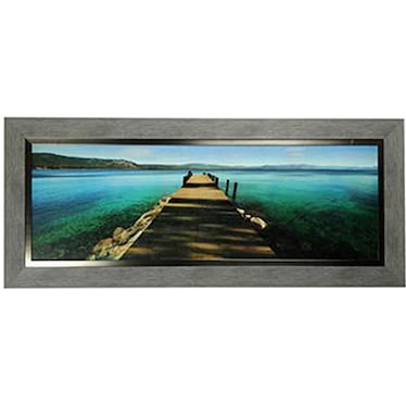 Hues of Blue Framed Art 56"W x 24"H