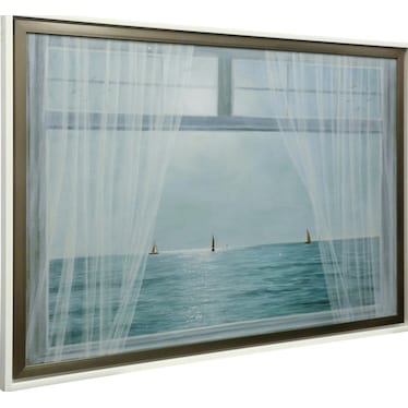 Window View Textured Framed Print 52"W x 36"H