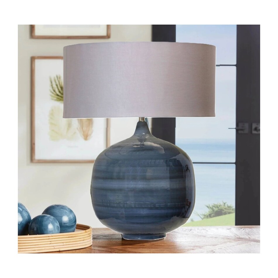stlc blue table lamp   