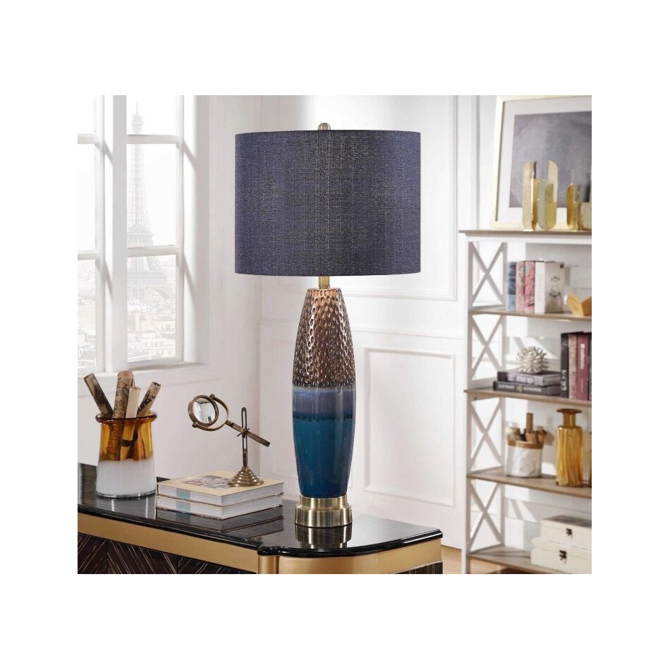 stlc blue table lamp   