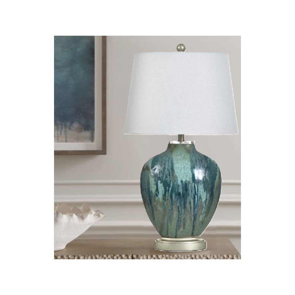 stlc blue table lamp   