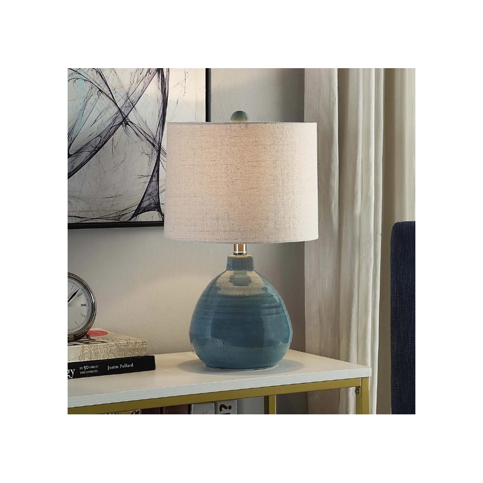 stlc blue table lamp   