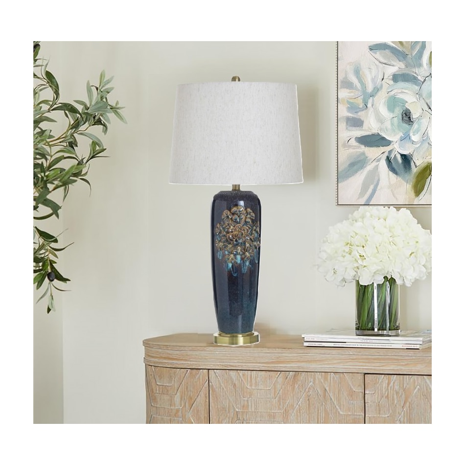 stlc blue table lamp   