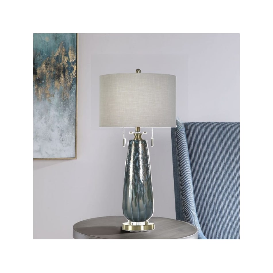 stlc blue table lamp   