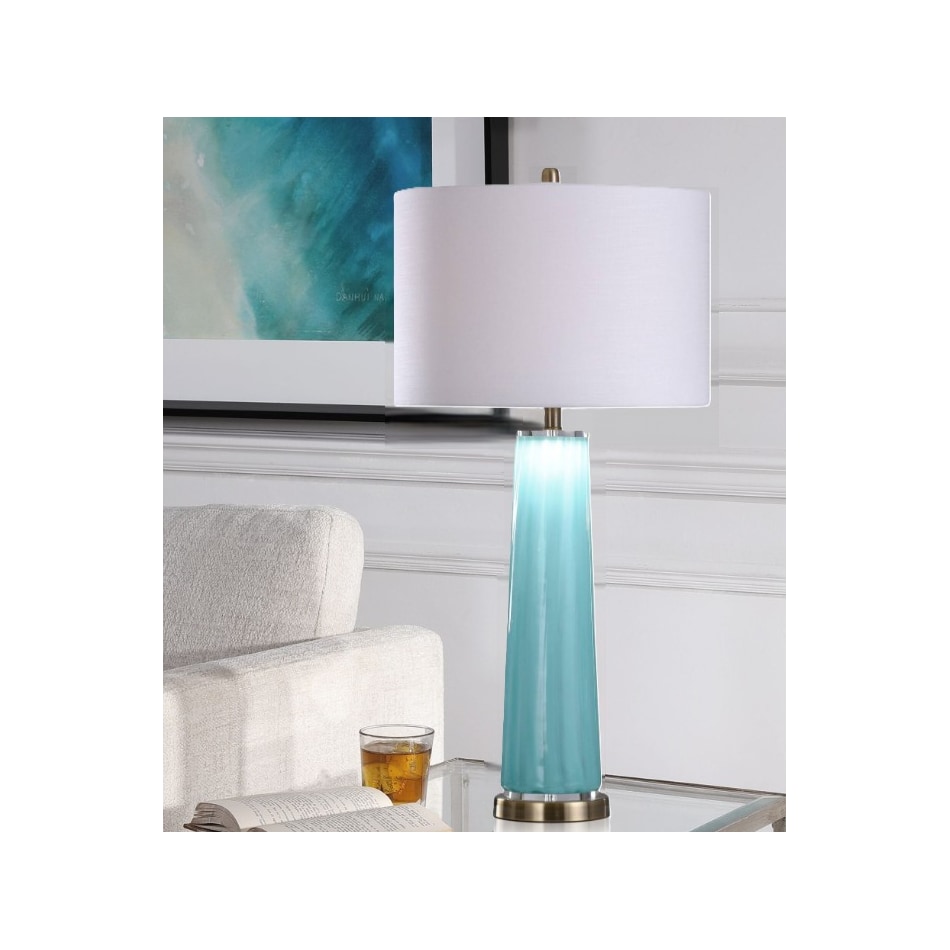 stlc blue table lamp   