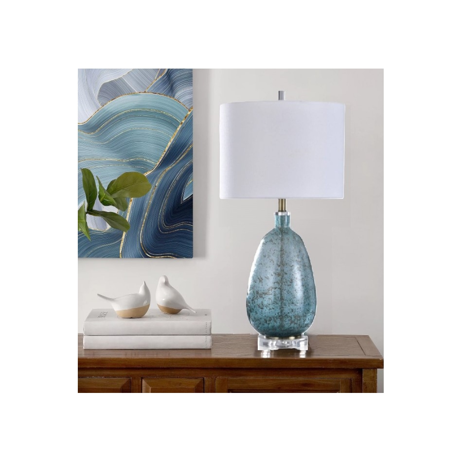 stlc blue table lamp   