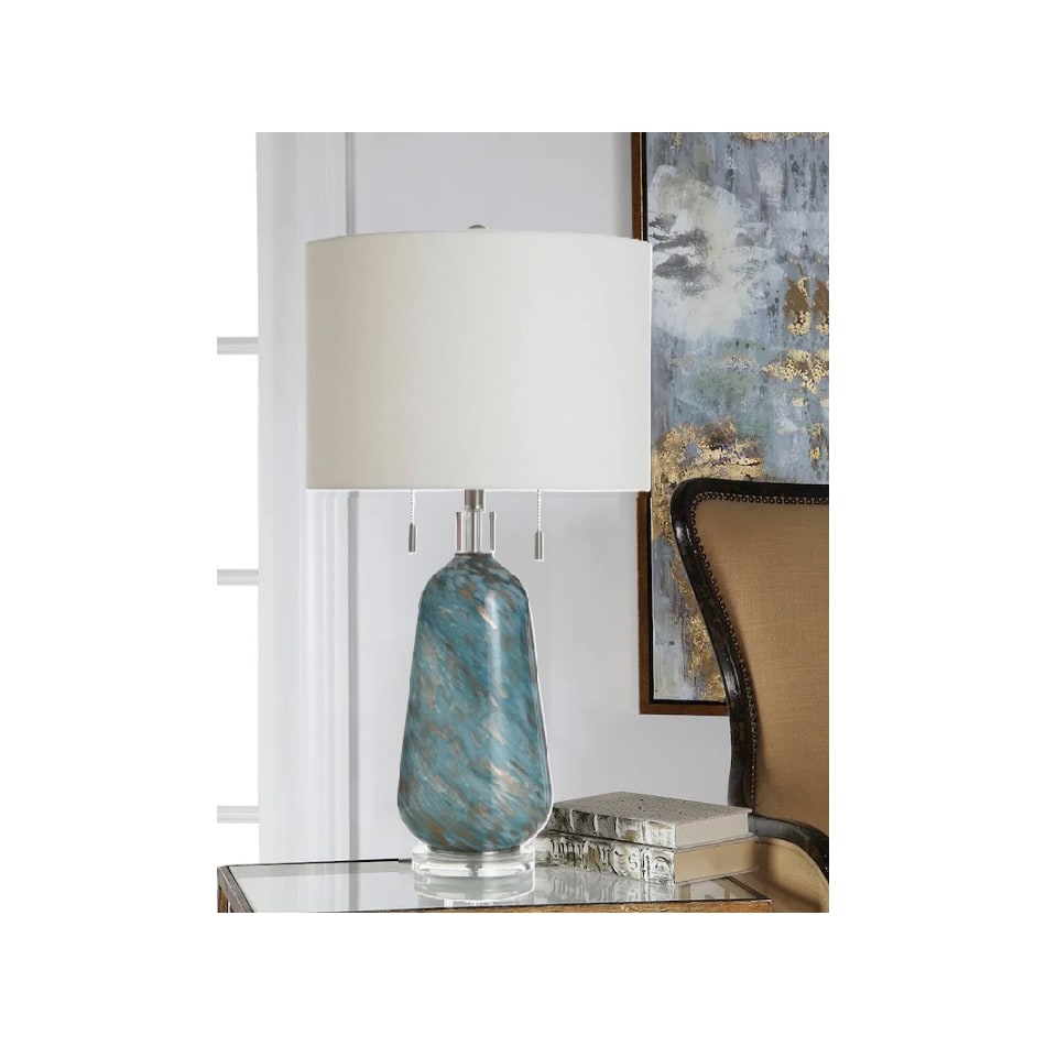 stlc blue table lamp   