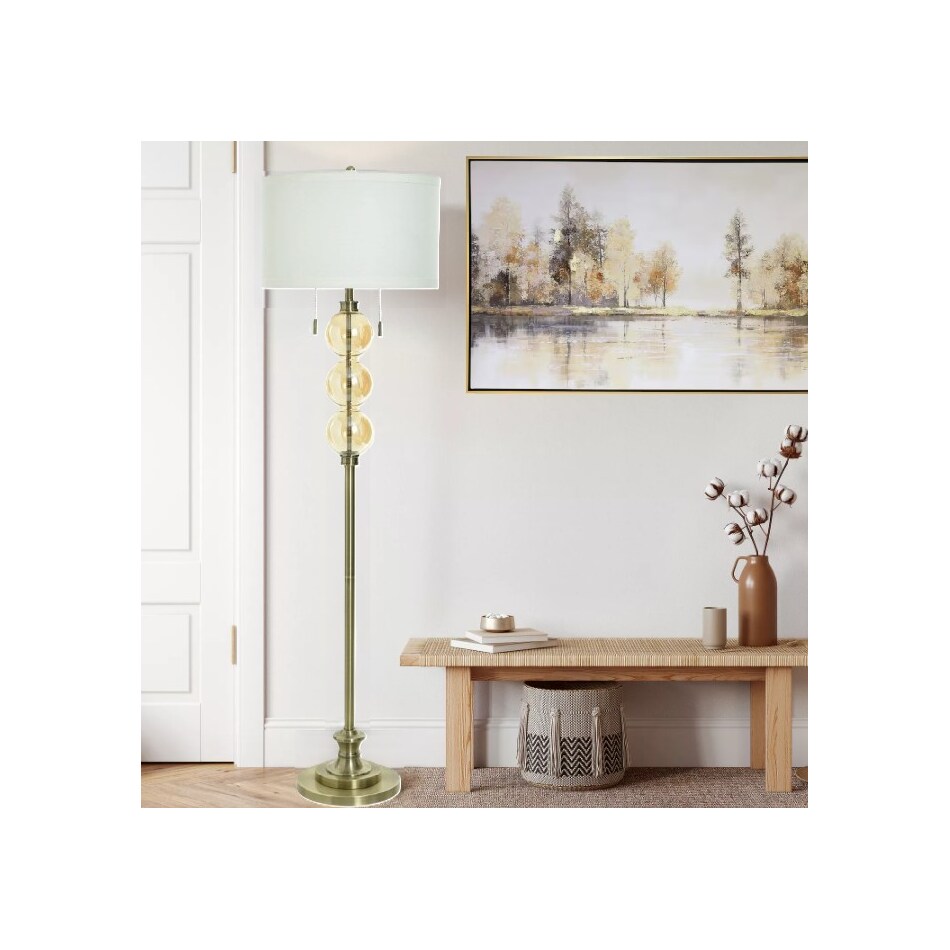 stlc brass floor lamp   