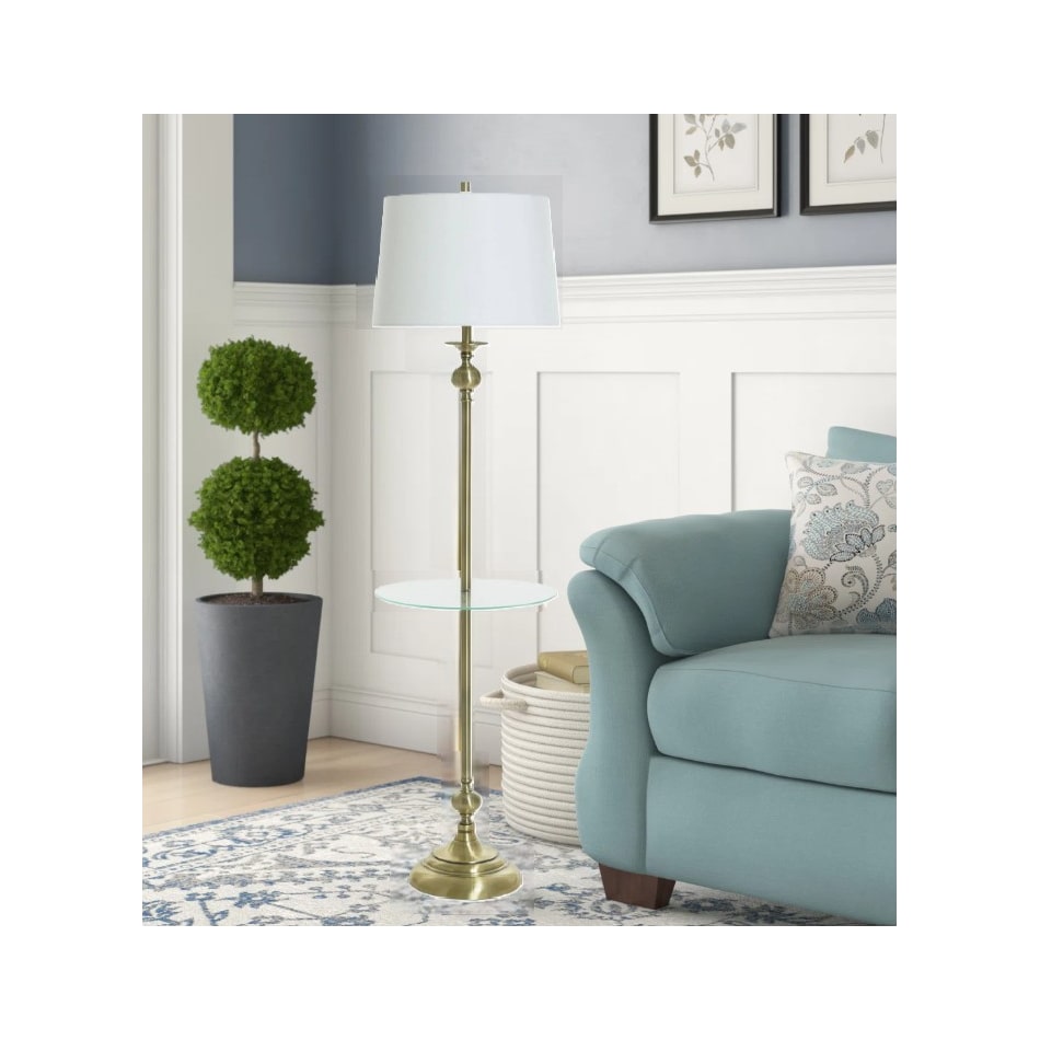 stlc brass floor lamp   
