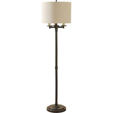 Bronze Finish Floor Lamp 65.5"H