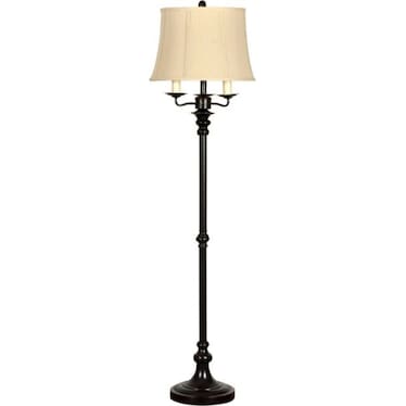 Bronze Metal 6-Way Floor Lamp 64"H