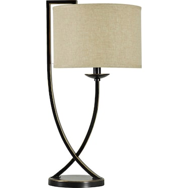 Bronze Crossed Arm Table Lamp 29"H