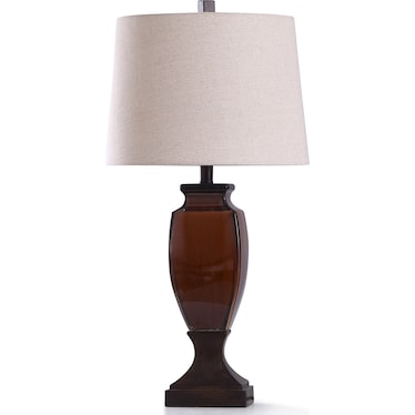 Rust and Bronze Ceramic Table Lamp 30"H