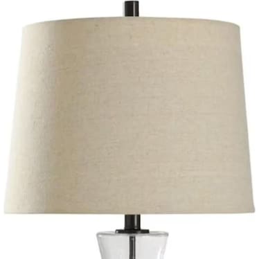 Glass and Bronze Table Lamp 30"H