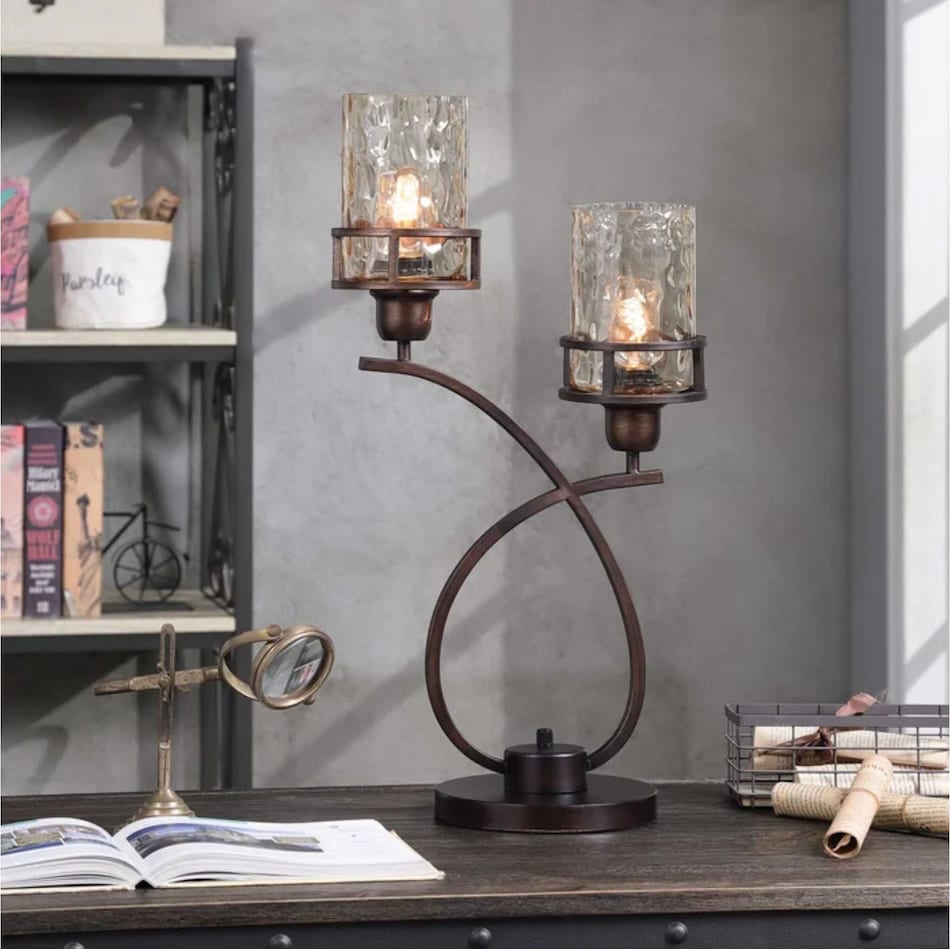 stlc bronze table lamp   