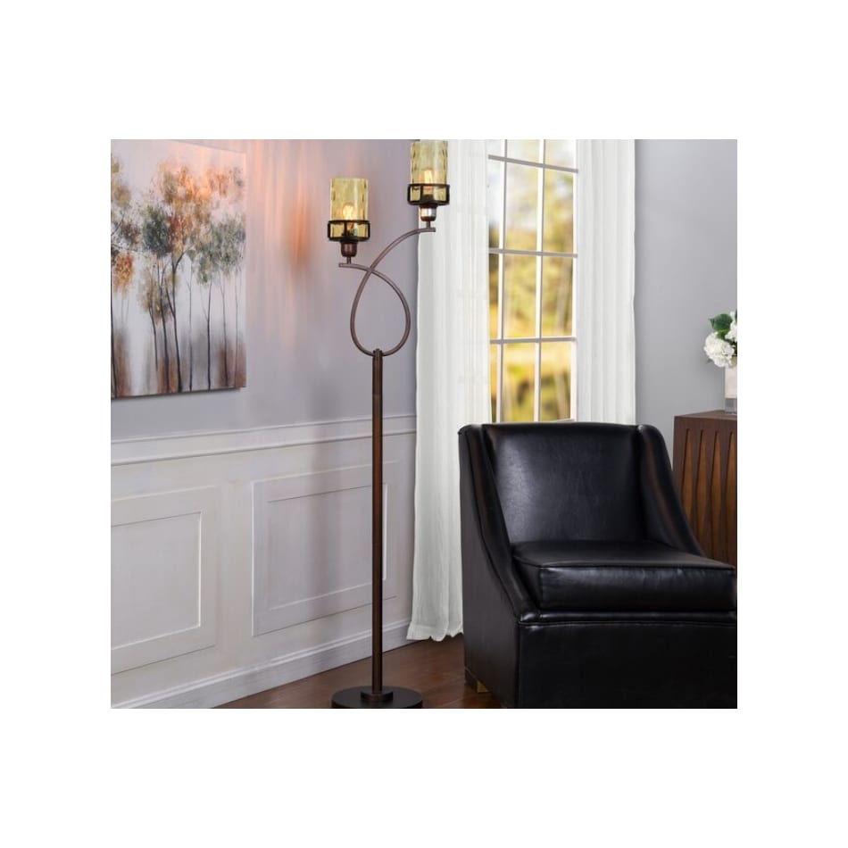 stlc brown floor lamp   