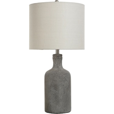 Brown Concrete Table Lamp 30"H