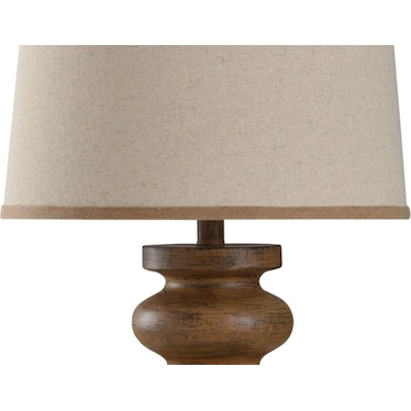 Brown Spindle Table Lamp 31"H