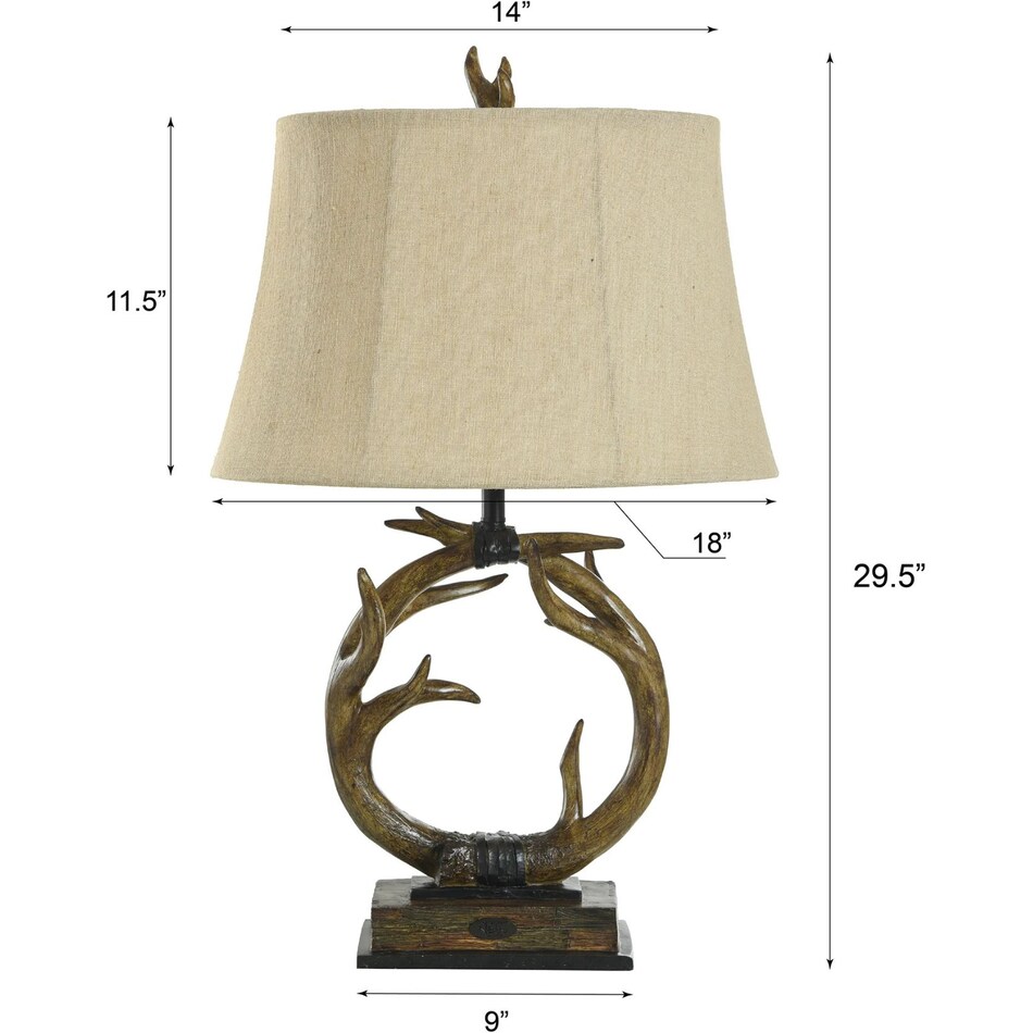 stlc brown table lamp   