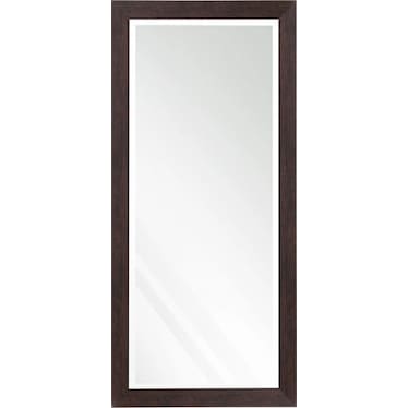 Beveled Espresso Leaner Mirror 30"W x 64"H