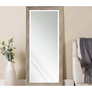 Beveled Barnwood Leaner Mirror 30"W x 64"H