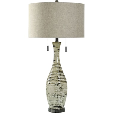 Cream Truffle Ceramic Table Lamp 34"H