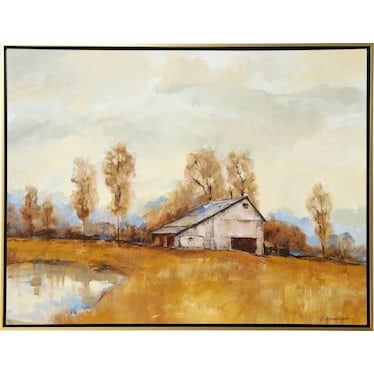Autumn Farm Framed Canvas 40.5"W x 30.5"H