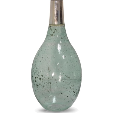 Seeded Sage Glass Vase 10.5"W x 22"H