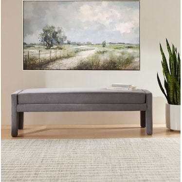 Spring Country Road Handpainted Framed Canvas 57"W x 32"H