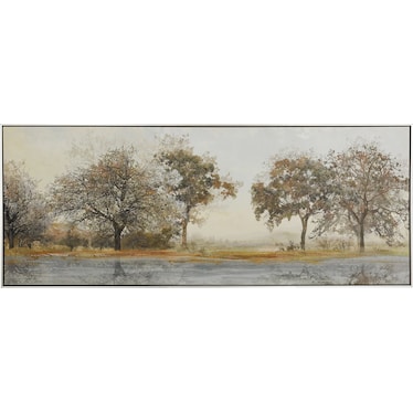 Trees On The Water Handpainted Art 72"W x 28.5"H