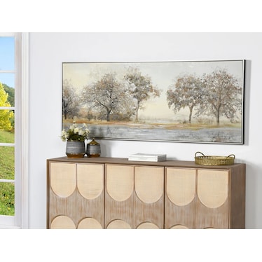 Trees On The Water Handpainted Art 72"W x 28.5"H