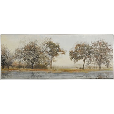 Trees On The Water Hand Painted Art 72"W x 28.5"H