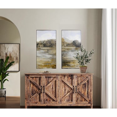 Summer Green II Framed Canvas Art 30"W x 60"H