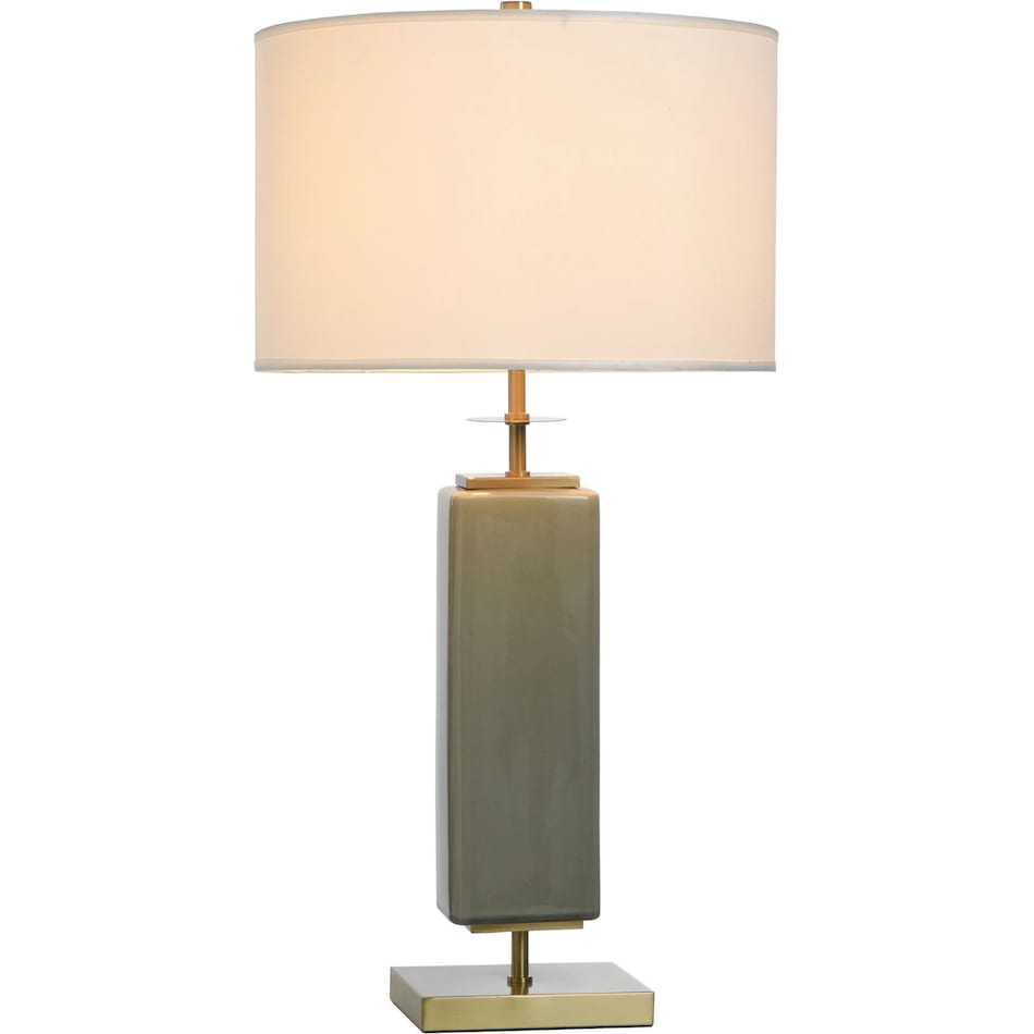 stlc green table lamp   