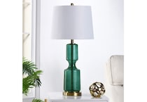 stlc green table lamp   