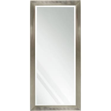 Beveled Silver and Bronze Finish Leaner Mirror 30"W x 64"H