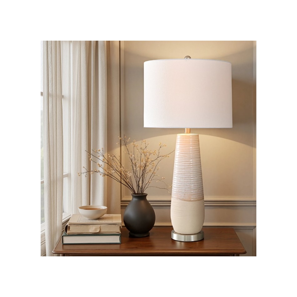 stlc grey table lamp   