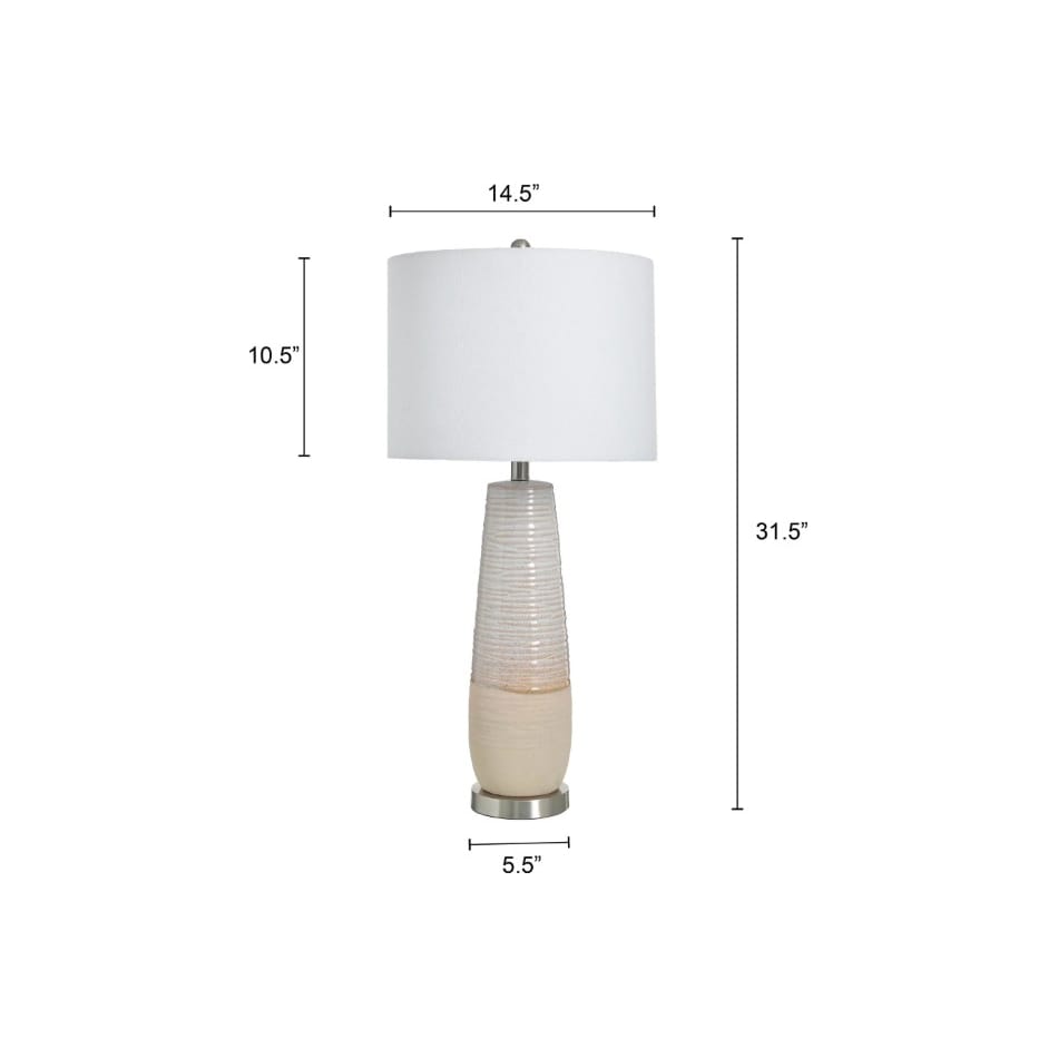 stlc grey table lamp   