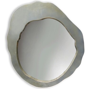 Aluminum Finish Wall Mirror 32"W x 36"H