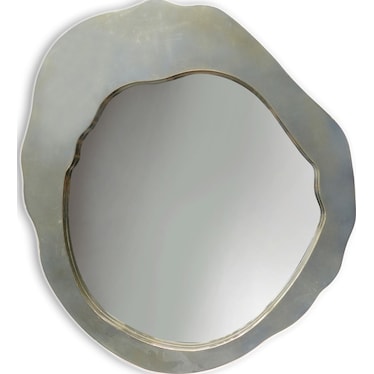 Aluminum Finish Wall Mirror 32"W x 36"H