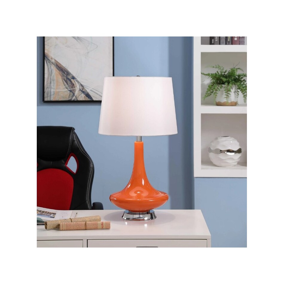 stlc orange table lamp   