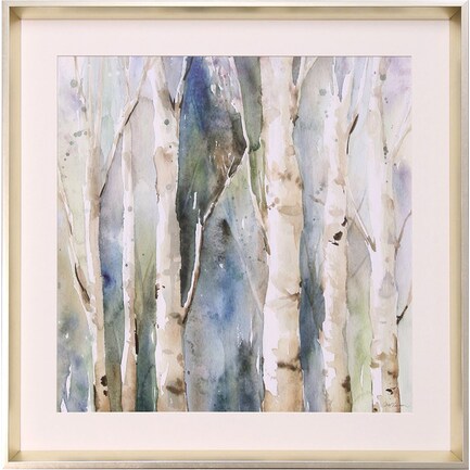Birch Trees Framed Print II 26"W x 26"H