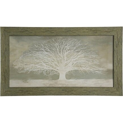 Grey Tree Framed Print 56"W x 32"H