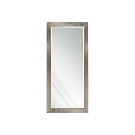 Beveled Silver Finish Leaner Mirror 30"W x 64"H