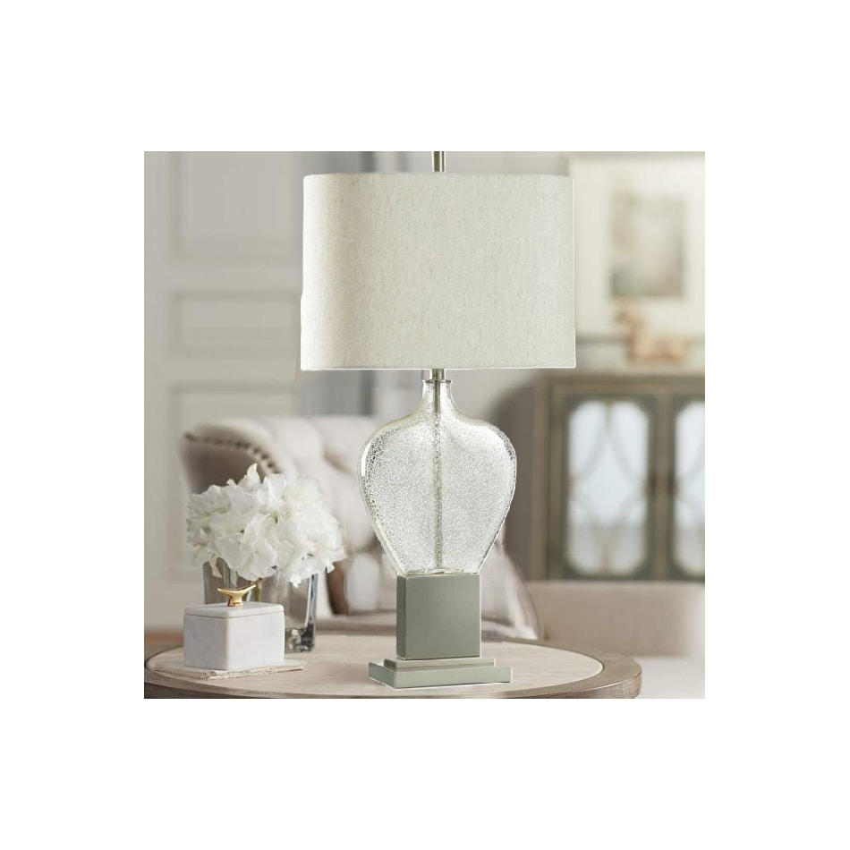 stlc silver table lamp   
