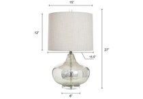 stlc silver table lamp   