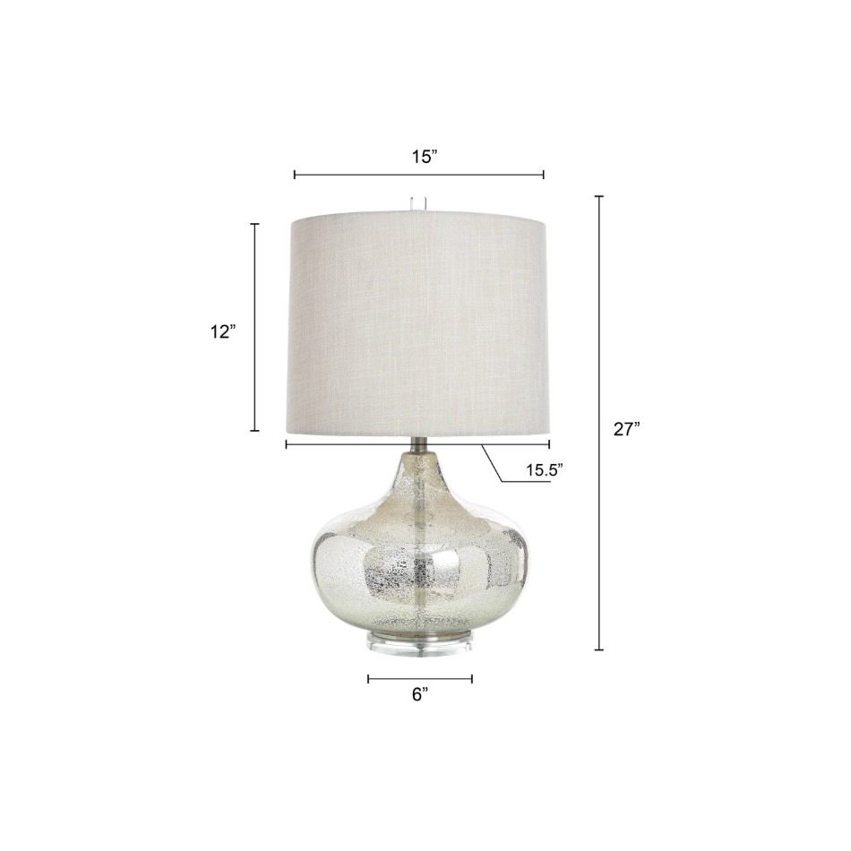 stlc silver table lamp   