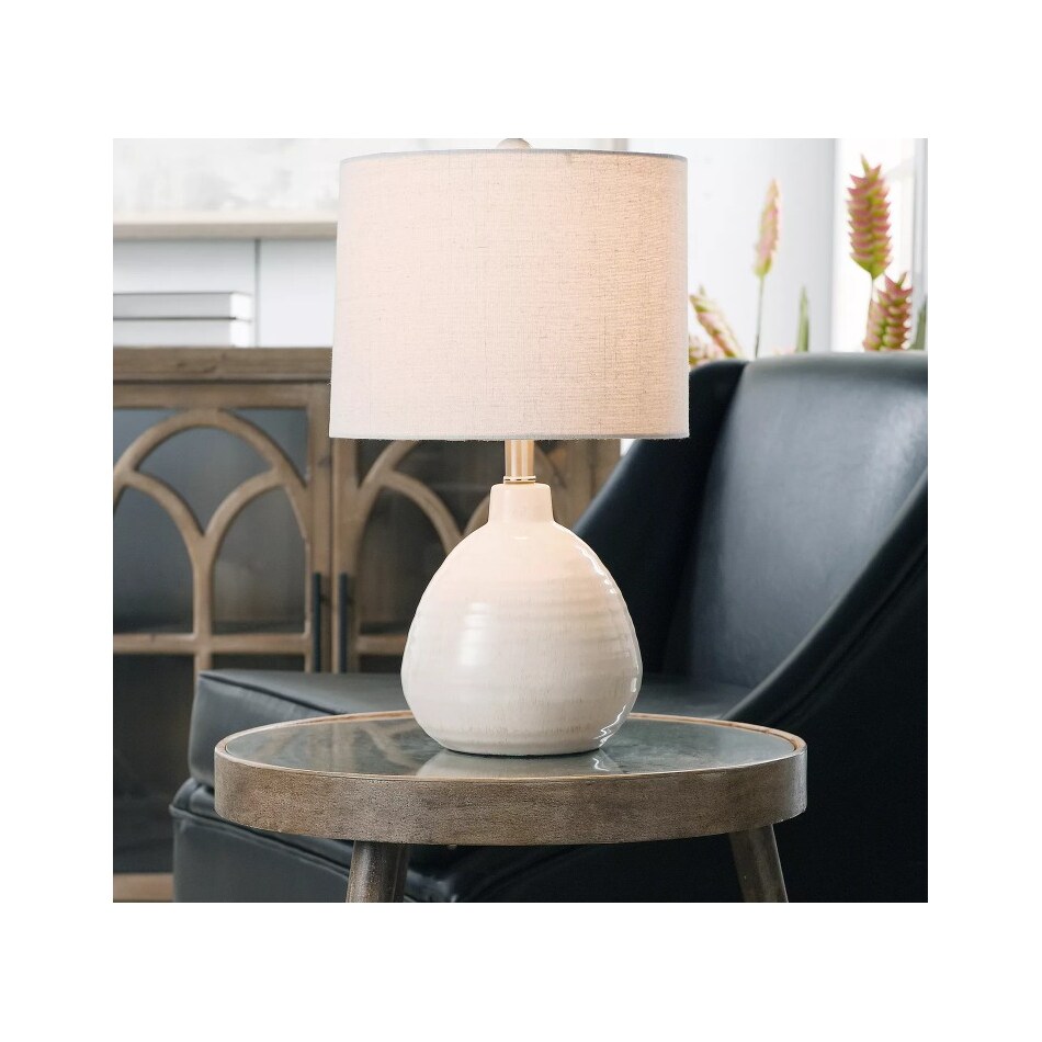 stlc white table lamp   