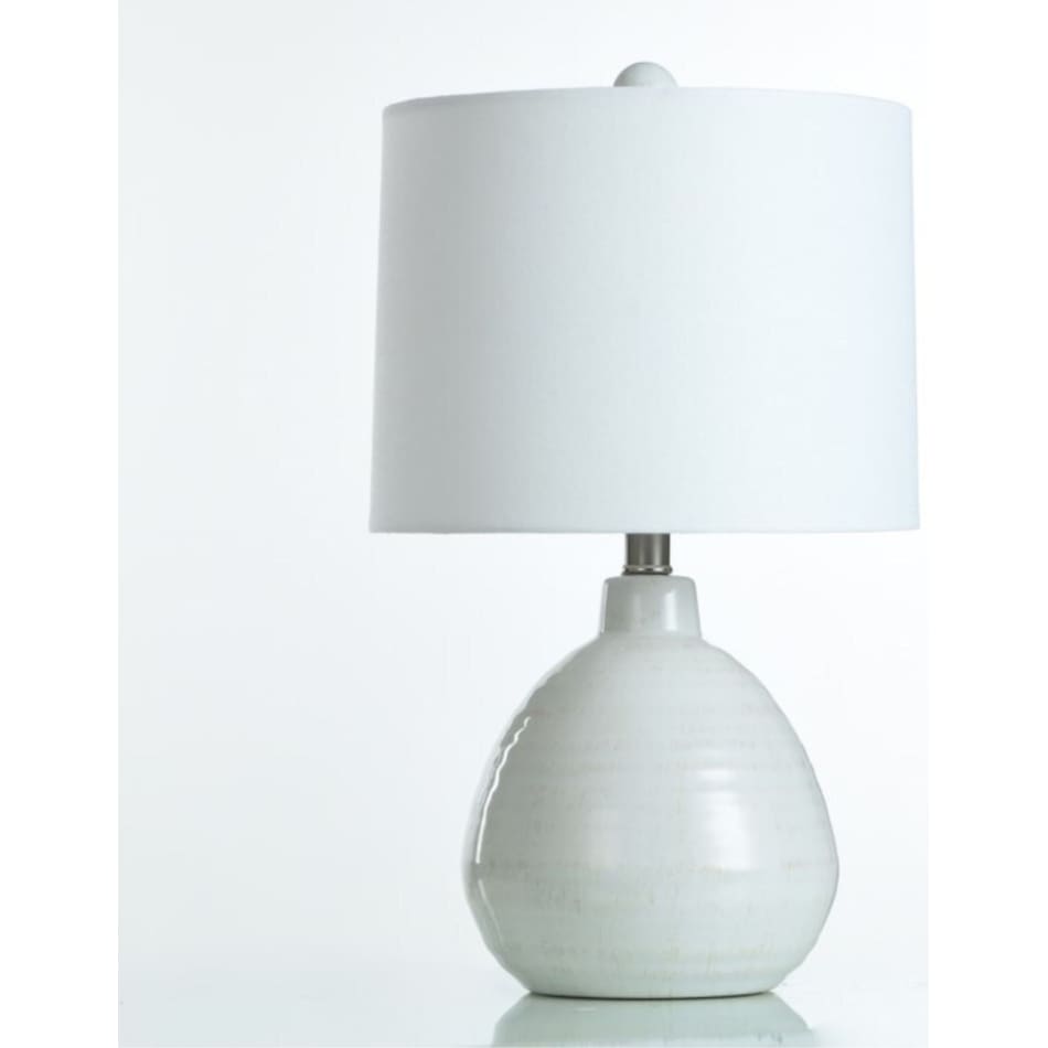 stlc white table lamp   